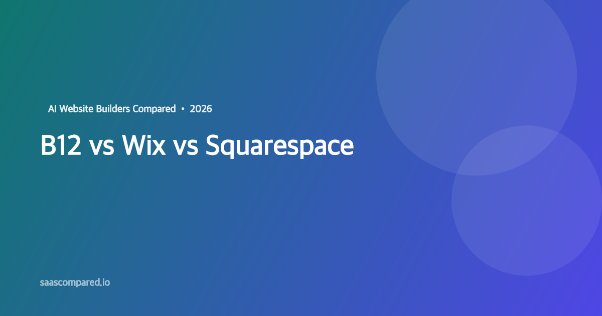 B12 vs Wix vs Squarespace (2026): Best AI Website Builder for Small Business