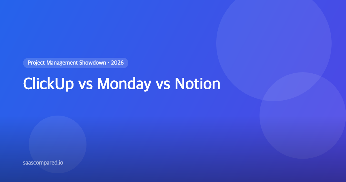 ClickUp vs Monday.com vs Notion: Best Project Management Tool in 2026 (Honest Comparison)