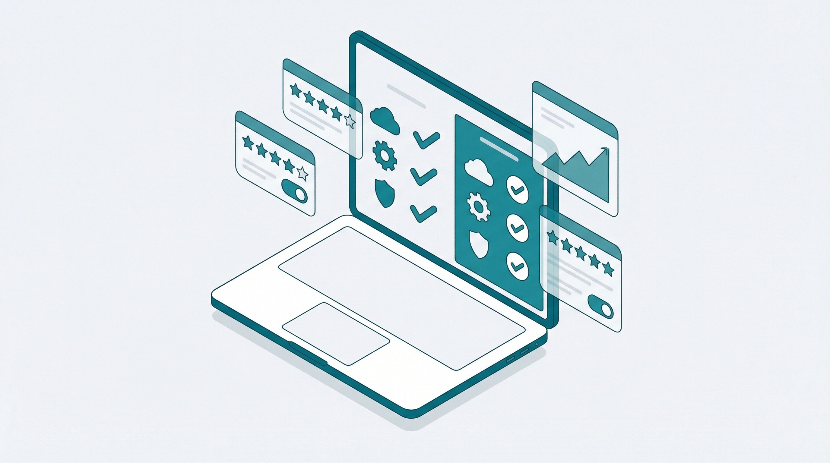 SaaS software comparison illustration