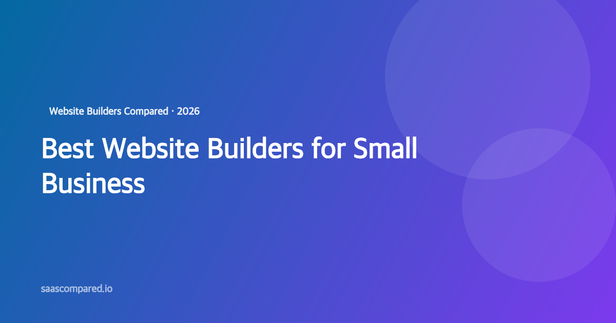 Best Website Builders for Small Business in 2026 (Honest Comparison)